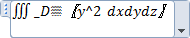 The formula with a triple integral sign.