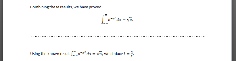 Microsoft Word 2010: formula on its own line vs. in-line