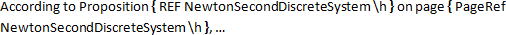 A screenshot from a Microsoft Word document containing a reference to a proposition. The reference includes the page number of the proposition.