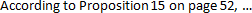 According to Proposition 15 on page 52, ...