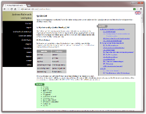 Screenshot of web page