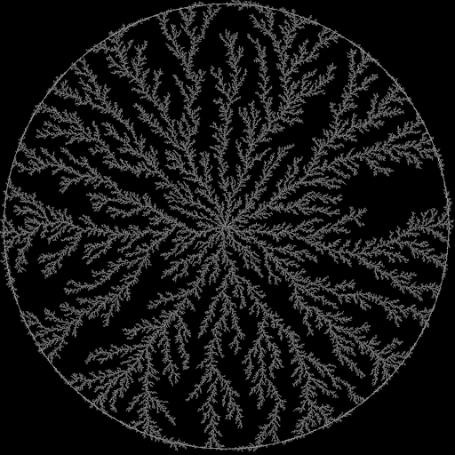 Round DLA fractal (3200 px)