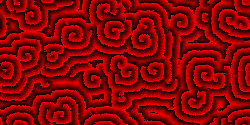 The final state of the cyclic cellular automaton with increment two.