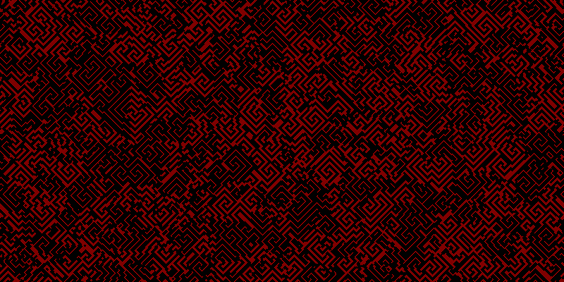 The “Floor plan” cellular automaton: a large maze (posterized)