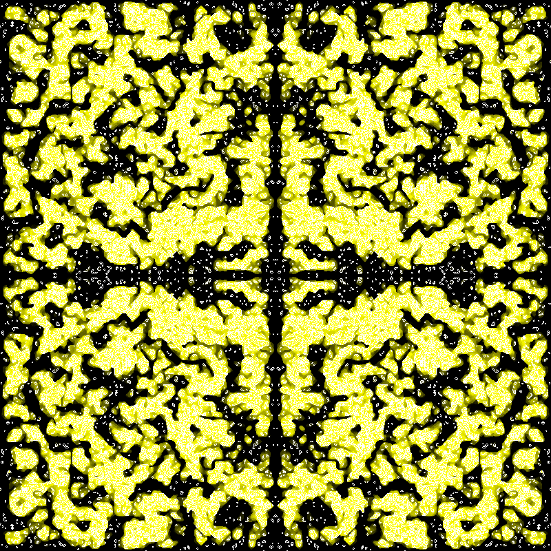 A patterned formed by the “Coagulations” cellular automaton.